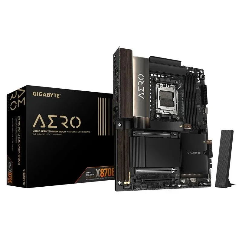 Motherboard GIGABYTE X870E AERO X3D DARK WOOD AMD X870E AM5 DDR5 ATX WiFi 7 USB4