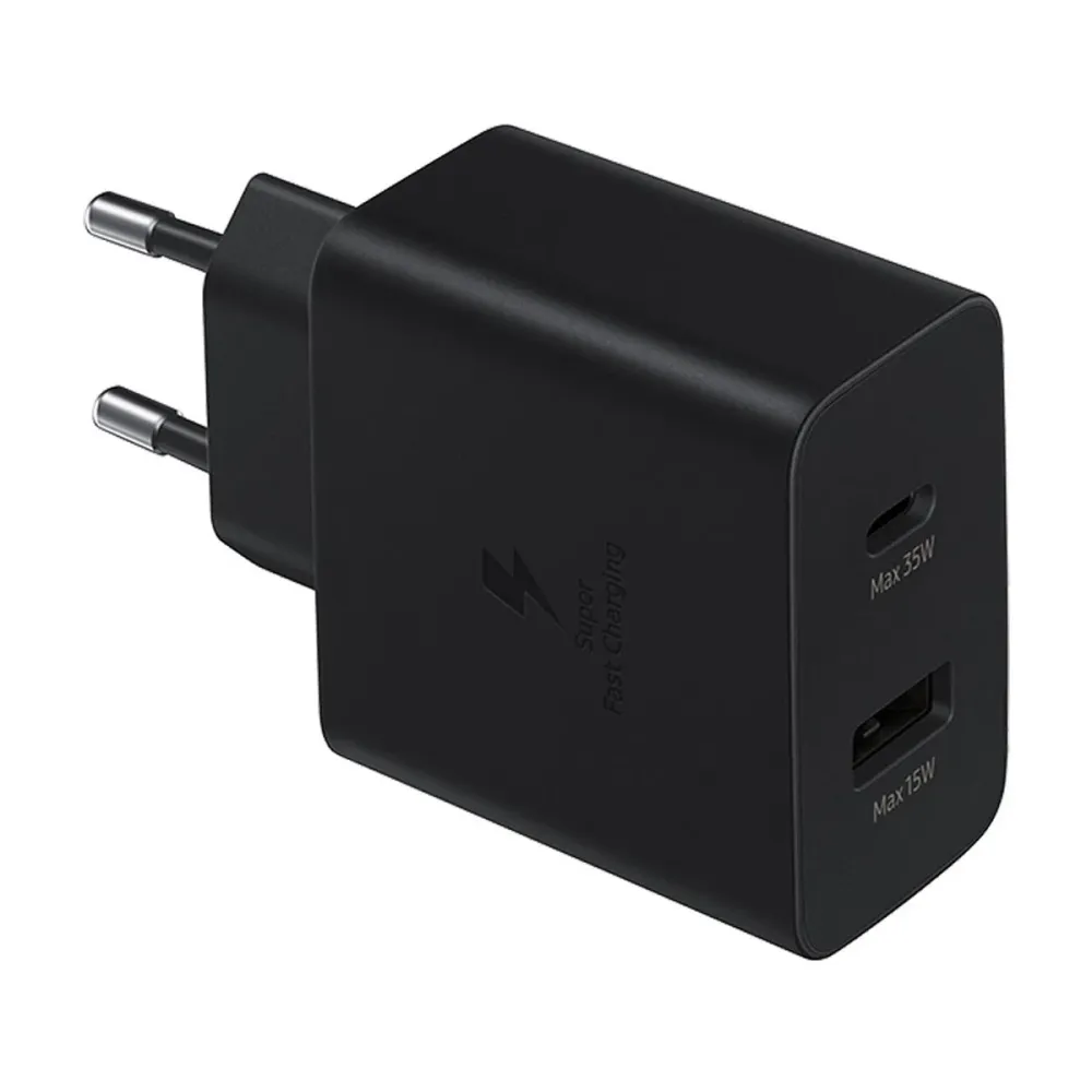 Carregador Samsung Fast Duo Travel 35W EP-TA220NBEGEU Preto