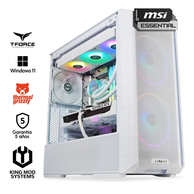 Computador King Mod Gamer-PC Ryzen 7 7800X3D 32GB DDR5 2TB RTX 5070 WiFi W11