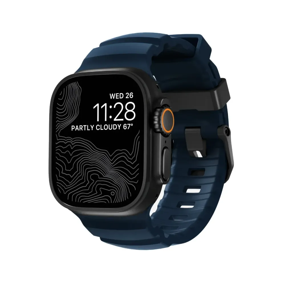Bracelete Nomad Rocky Point Apple Watch 46mm Azul/Preto