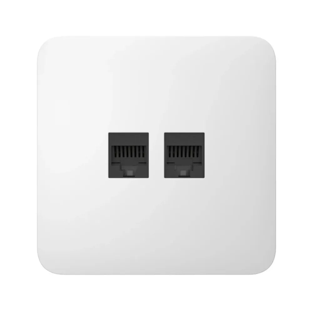 Tampa Frontal Ethernet Ajax SoloCover Branca - AJ-SOLOCOVER-LAN-W