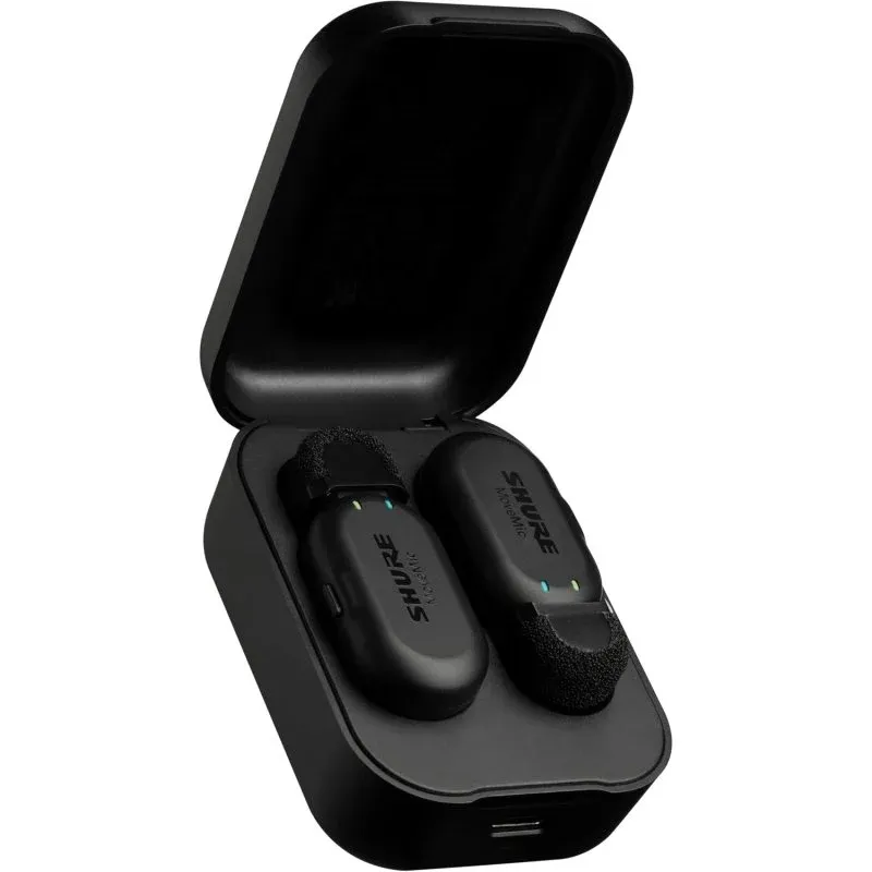 Shure MoveMic Two Conjunto de 2 Microfones Sem Fios para Câmara/Smartphone Pretos