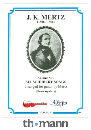 Edition Chanterelle Six Schubert Songs Guitar