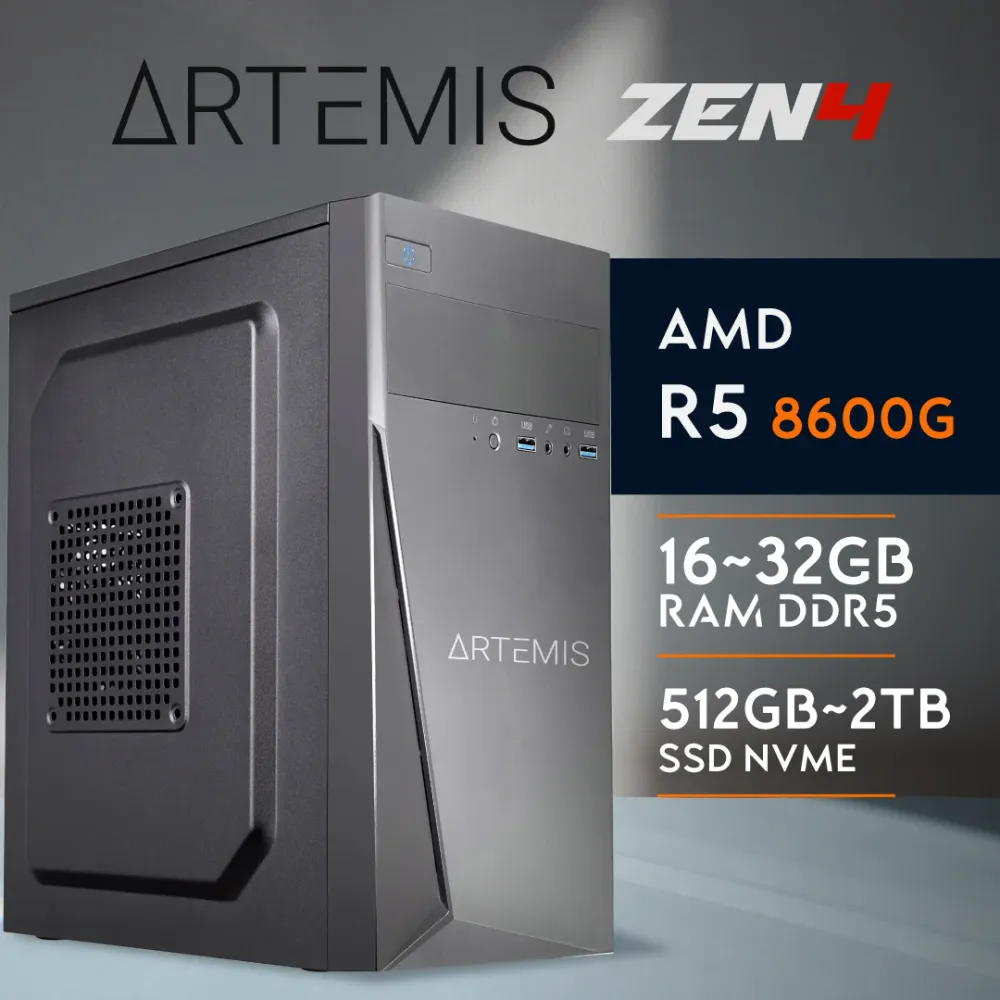 PC Gaming ARTEMIS-ZEN4 - R5 8600G | Radeon Graphics | 16GB | SSD 512