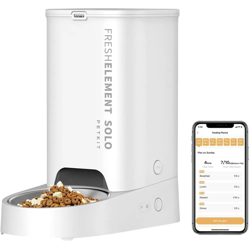 Comedouro Inteligente Para Animais PETKIT Fresh Element Solo Automatic Feeder Branco