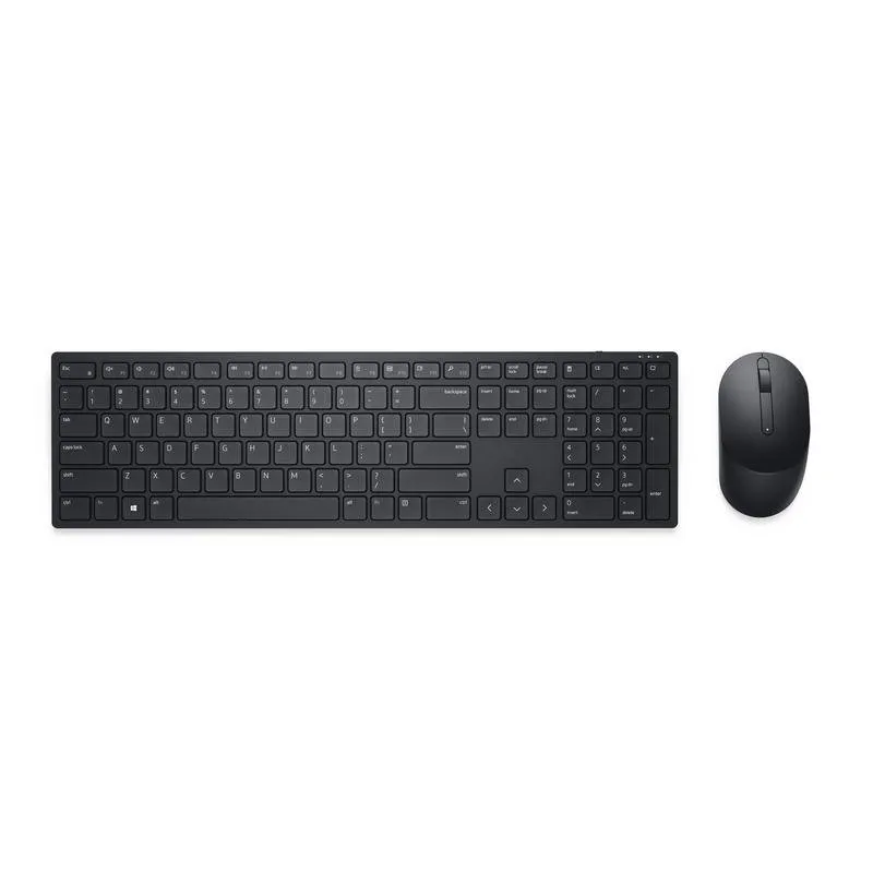 Teclado Dell Pro KM5221W sem fios completo QWERTZ com rato ótico incluído