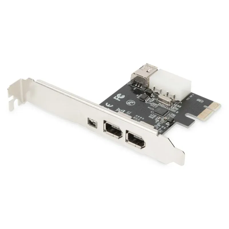 Placa de Rede Digitus Firewire 1394a PCI Express 0,4 Gbit/s 4 Portas