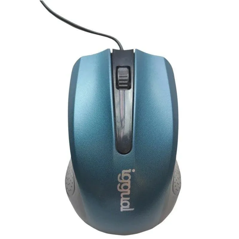 Rato iggual COM-ERGONOMIC-RL USB 800DPI Ambidestro Azul Preto