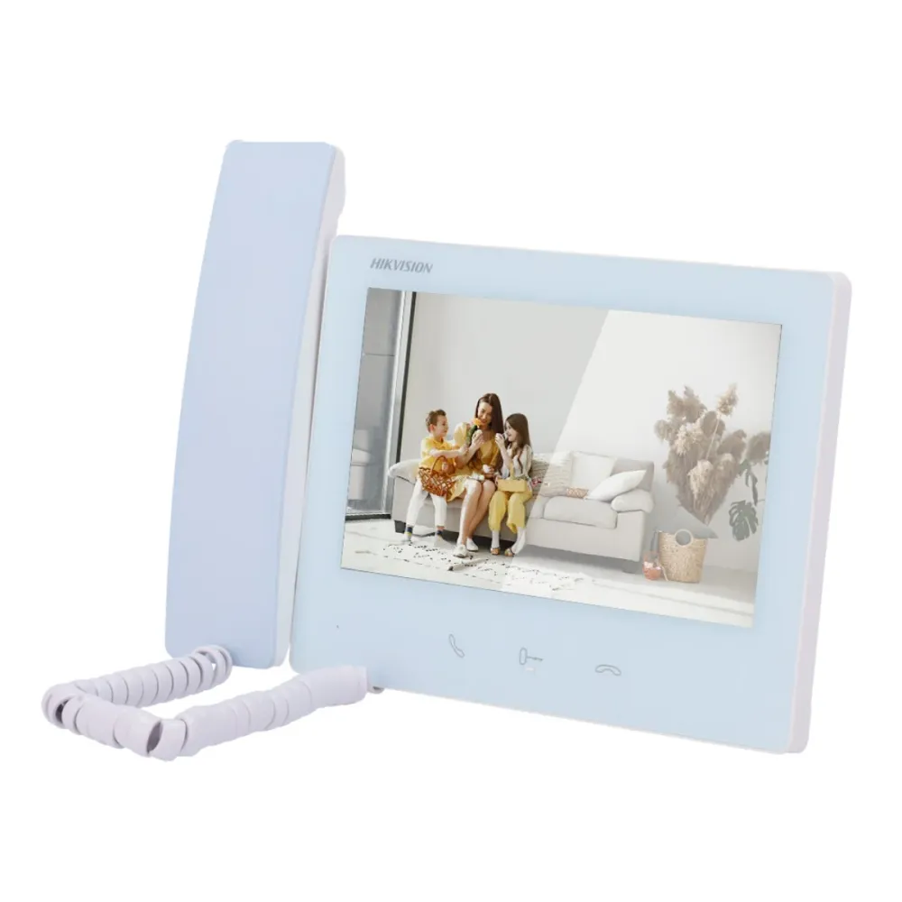Monitor para Vídeo Porteiro Hikvision 2 Fios 7" TFT com Headset - DS-KH7300EY-THE2/White