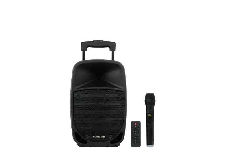 Fonestar MALIBU-308 Altifalante Portátil Bluetooth Karaoke 100W com Bateria, Trolley e Microfone