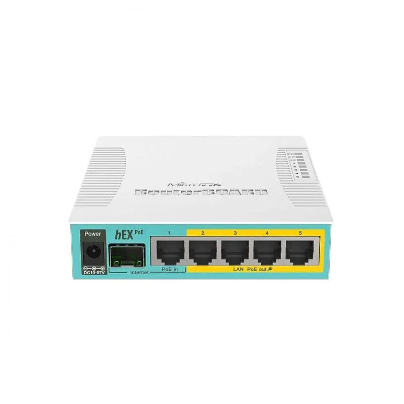MikroTik hEX PoE Router 5 Portas Gigabit PoE + 1 SFP
