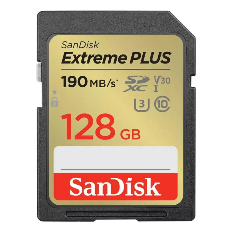 Memória Flash Sandisk SDSDXWA-128G-GNCIN SDXC 128GB 190MB/s 90MB/s UHS-I U3 V30