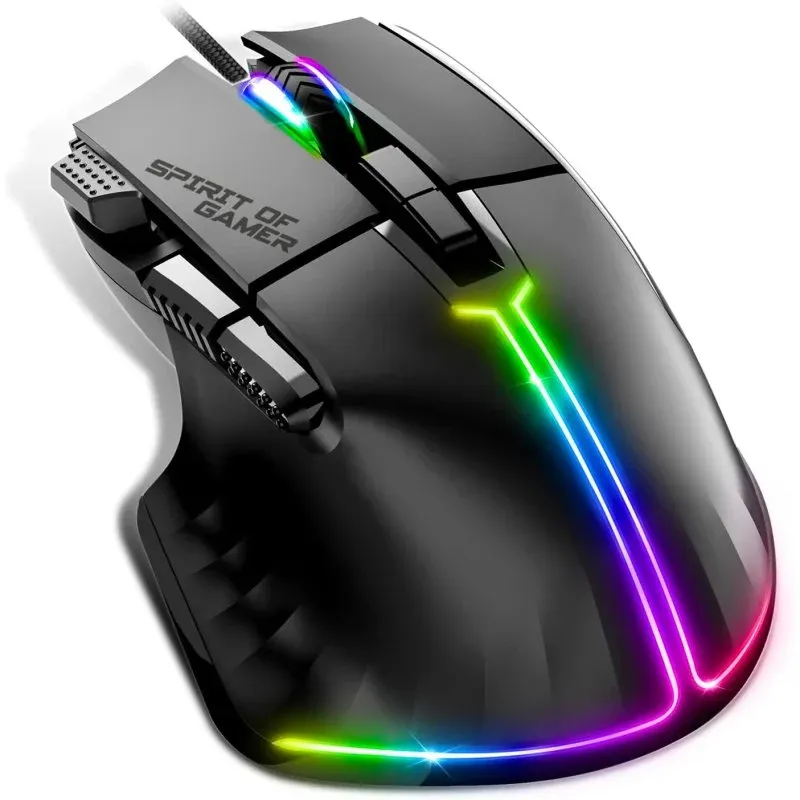 Spirit of Gamer Pro M5 RGB Rato Gaming 12800DPI Preto