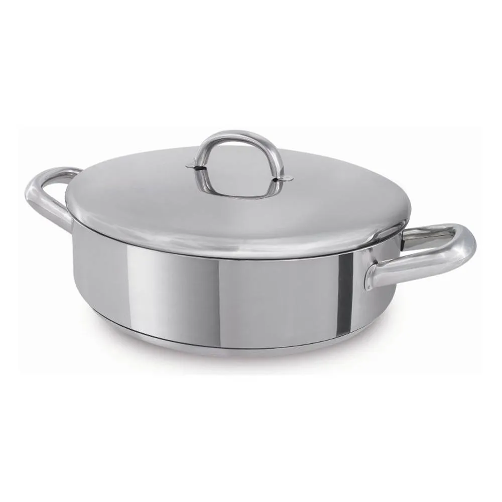 Caçarola Baixa Silampos Europa 4.3L 28cm x 7.7cm Aço Inox com Asas
