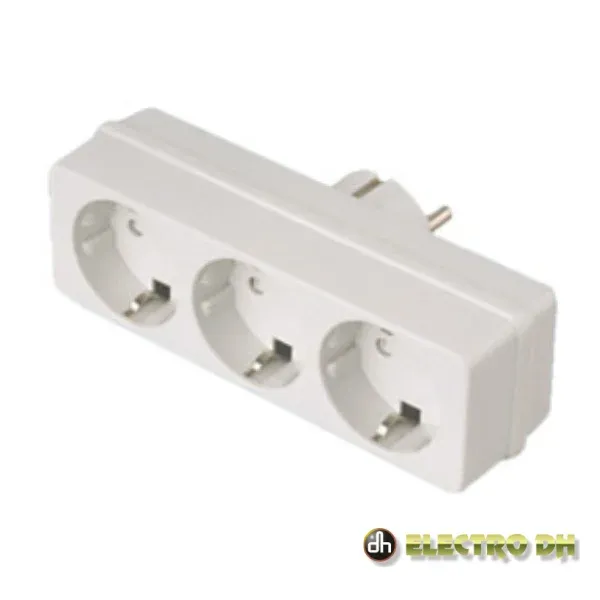 Ficha Eléctrica Tripla 16a Electro Dh