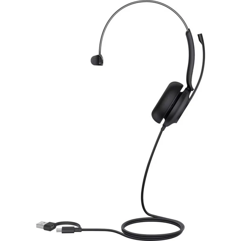 Auriculares Yealink UH35 Mono com fio USB-A/USB-C para escritório otimizados para Teams
