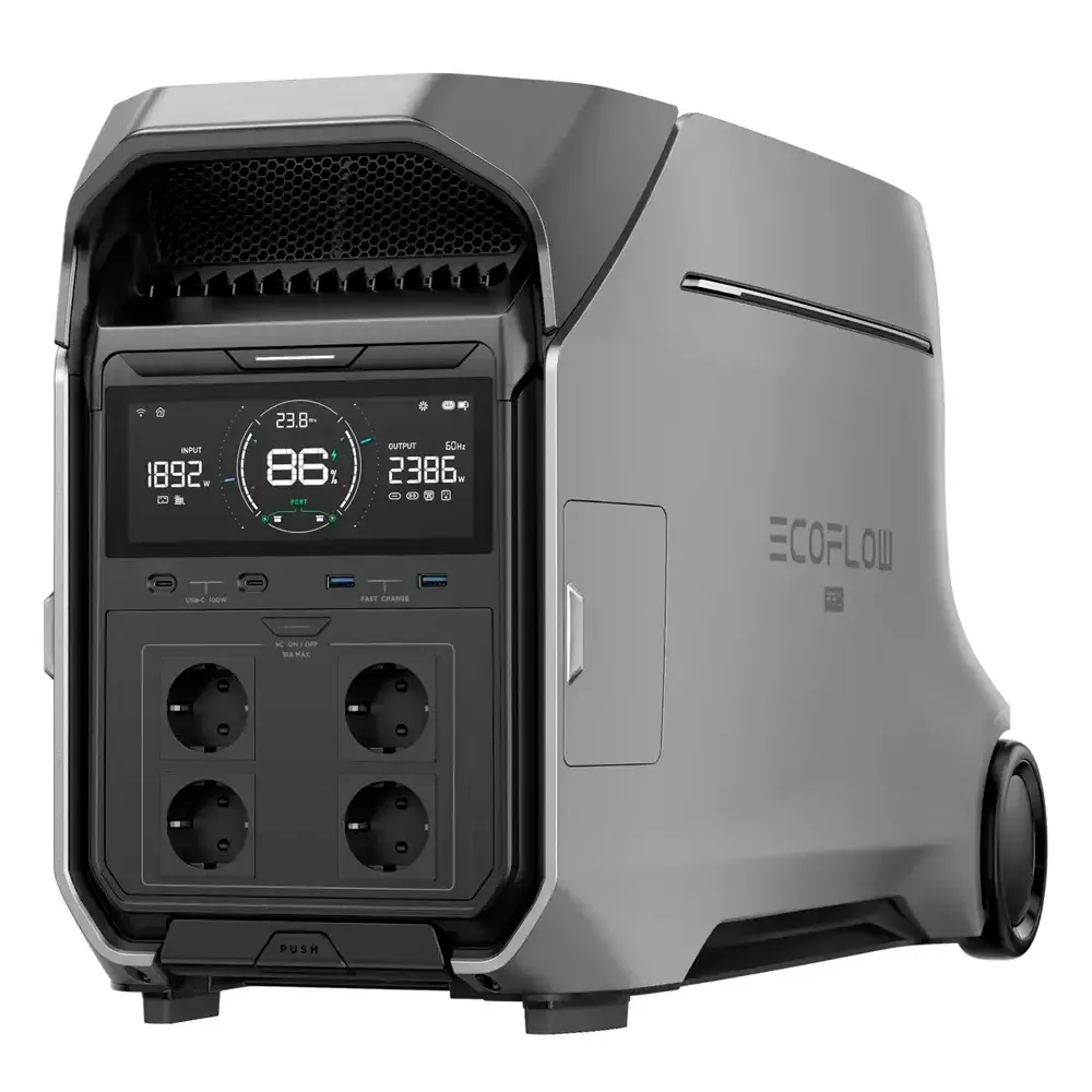 Estação de Energia Portátil EcoFlow DELTA Pro 3 4096Wh | 7x AC 4000W (Pico 8000W) | 2x USB-A 18W | 2x USB-C 100W
