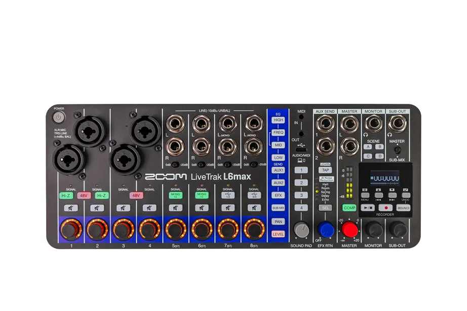 Mesa de Mistura Zoom LiveTrak L6max