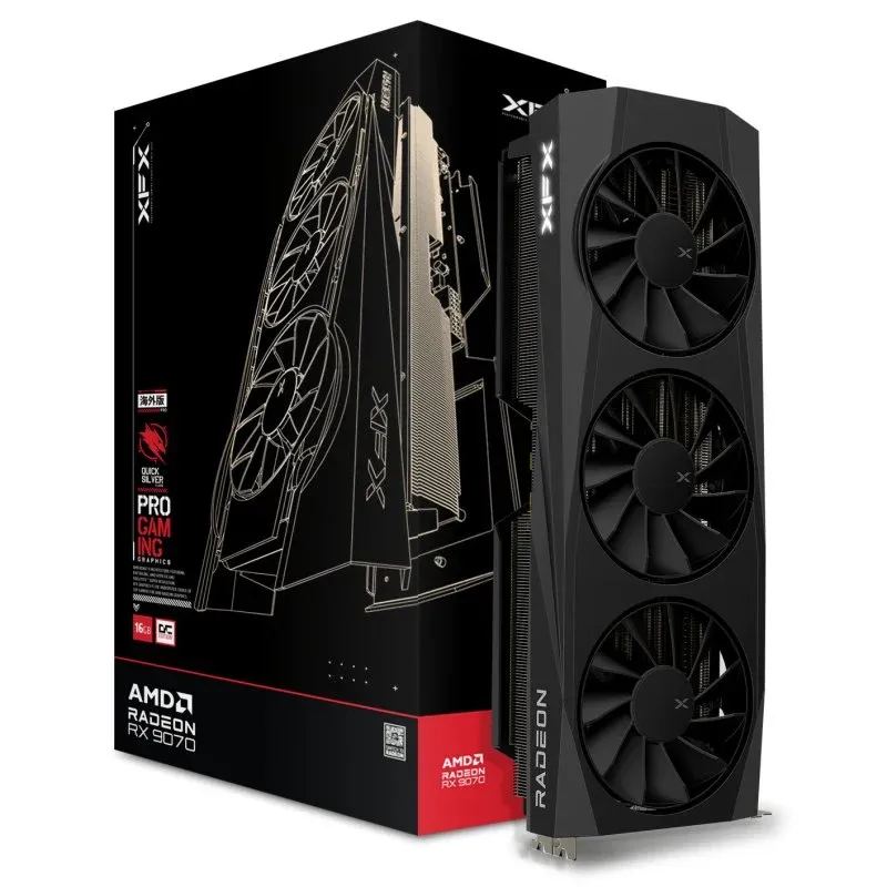 XFX QUICKSILVER AMD Radeon RX 9070 OC Triple Fan 16GB GDDR6 FSR 4