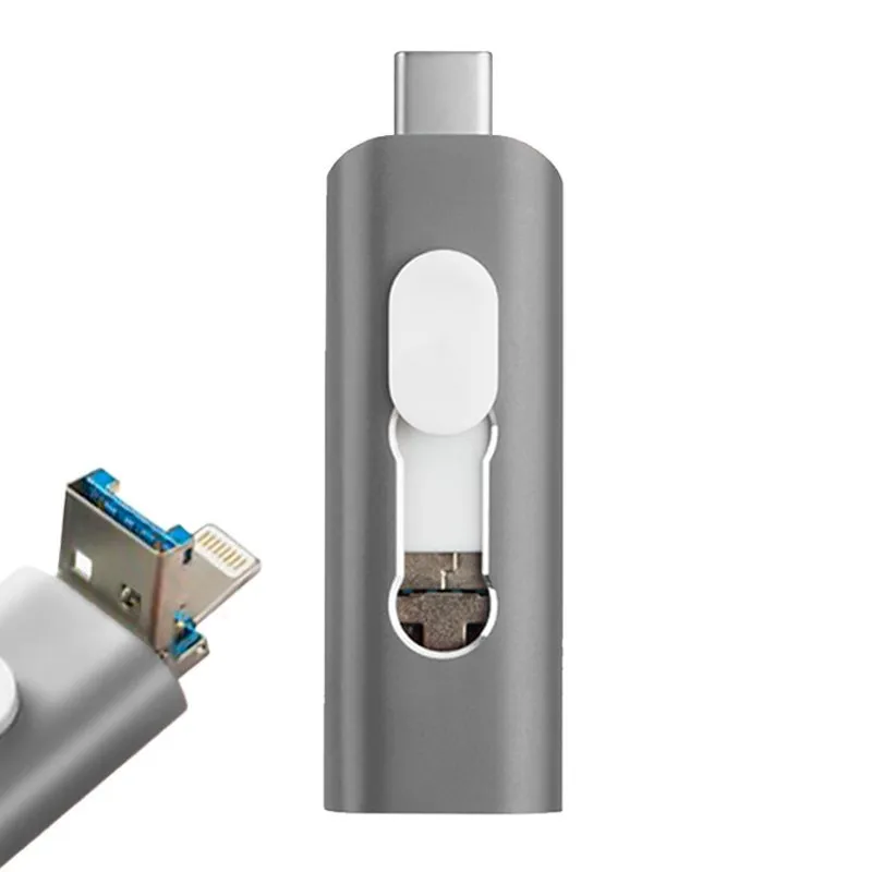 Cool 3 em 1 128GB Lightning / Tipo-C / Micro-USB Cinzento