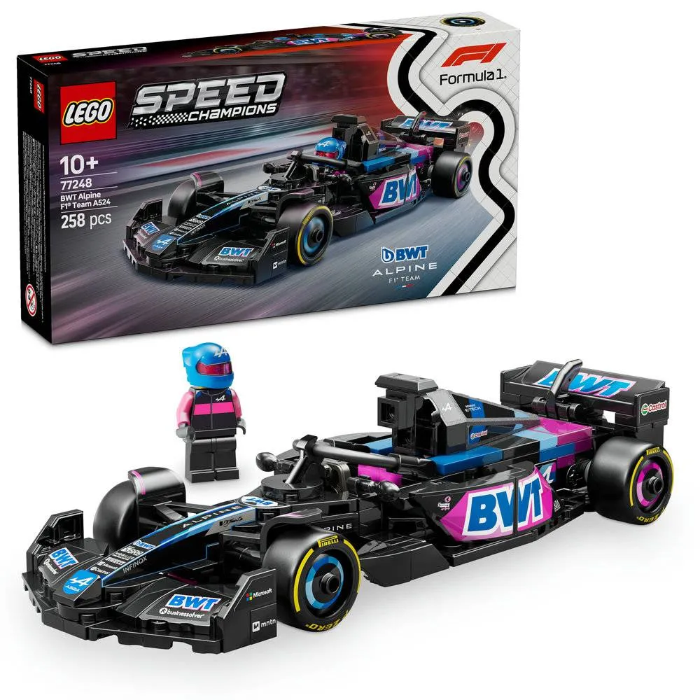 LEGO Speed Champions: Carro de Corrida BWT Alpine F1® Team A524 | Idades 10+ | 258 Peças | Item 77248