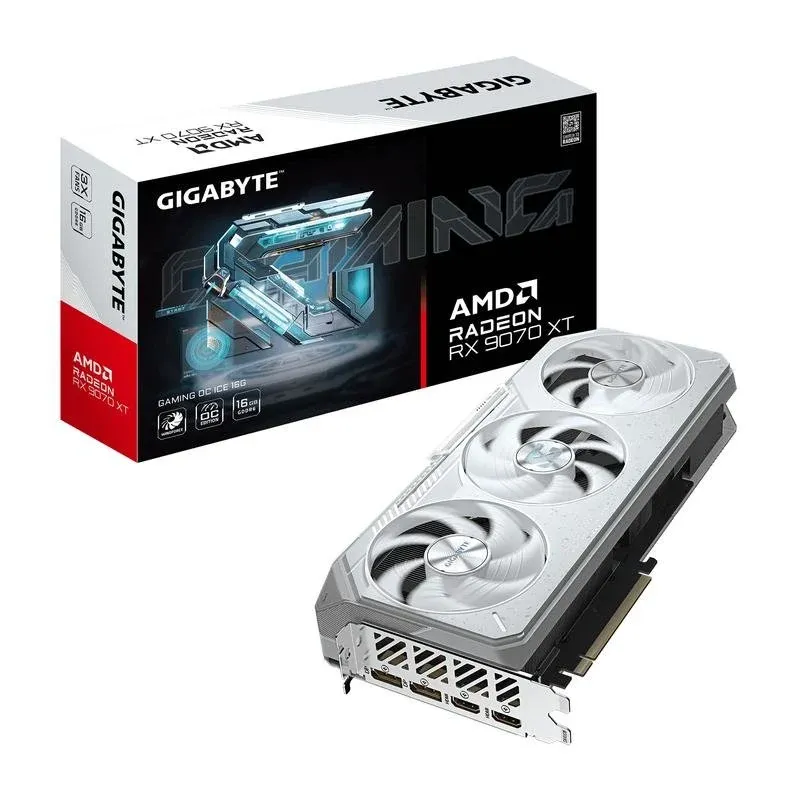 Placa Gráfica GIGABYTE Radeon RX 9070 XT GAMING OC ICE 16GB GDDR6 White