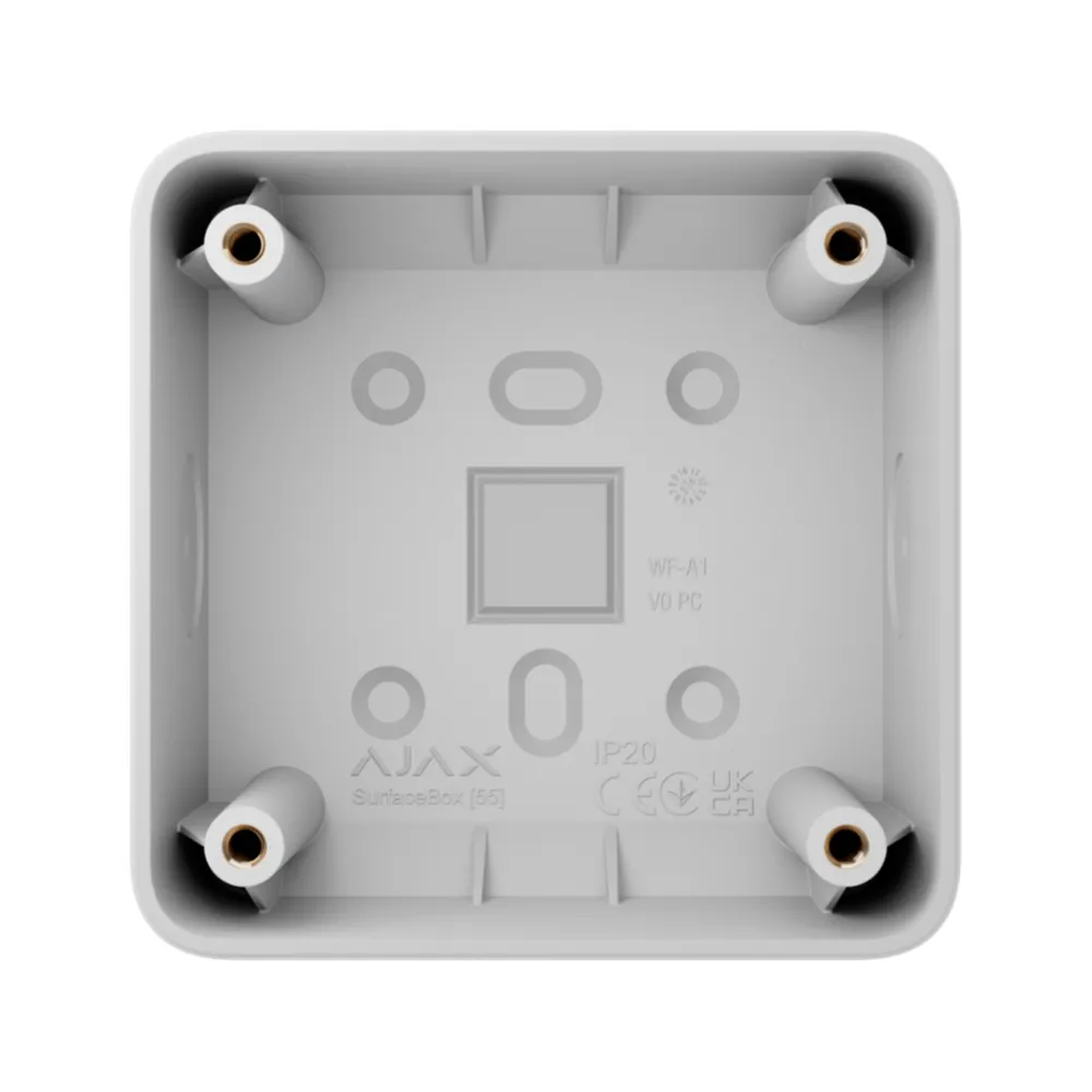 Caixa de Montagem para Interruptor Ajax compatível com AJ-SOLOBUTTON e AJ-SOLOCOVER IP20 Branco