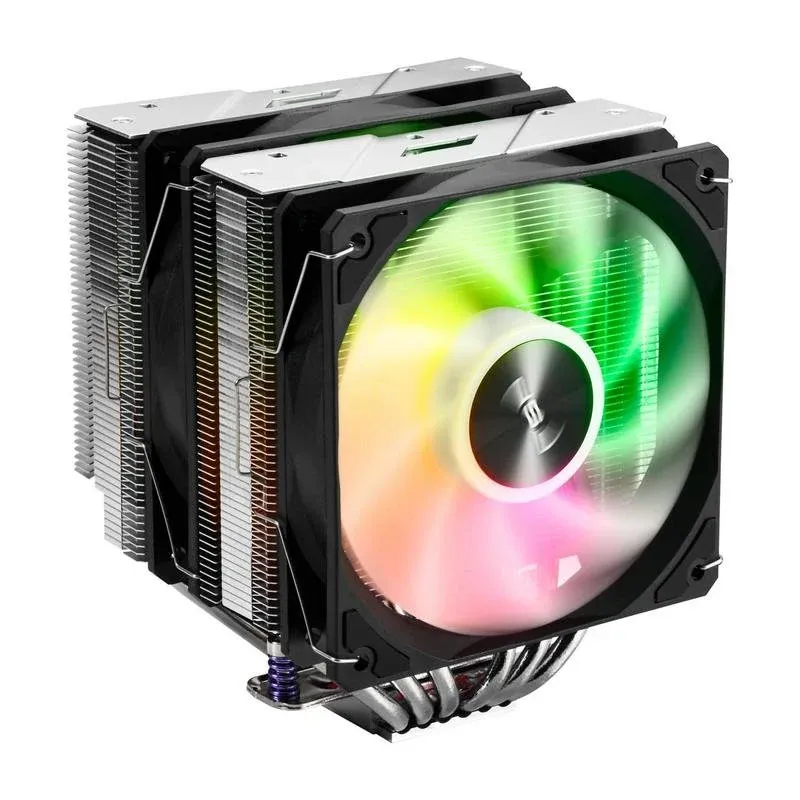 Cooler CPU Refrigeração Ar FSP Socket AM4 AM5 LGA 1700 120 mm MP7 ARGB Duplo Ventilador