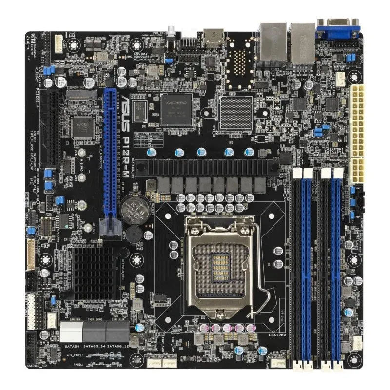 Motherboard ASUS P12R-M Intel C256 LGA1200 DDR4 ATX RAID M.2 VGA Dual LAN