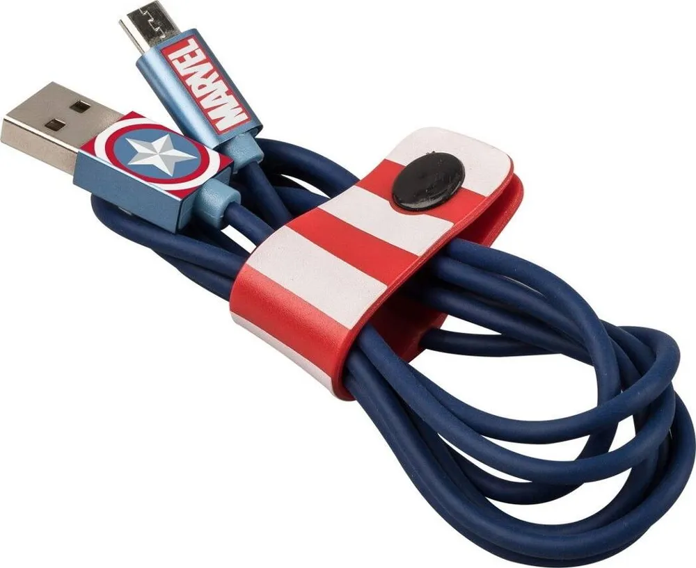 Cabo TRIBE Cap America (USB - Micro-USB - 1.2m - Azul)