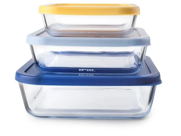Lancheira Ibili Conjunto 3 Eco Tuppers Quadrados