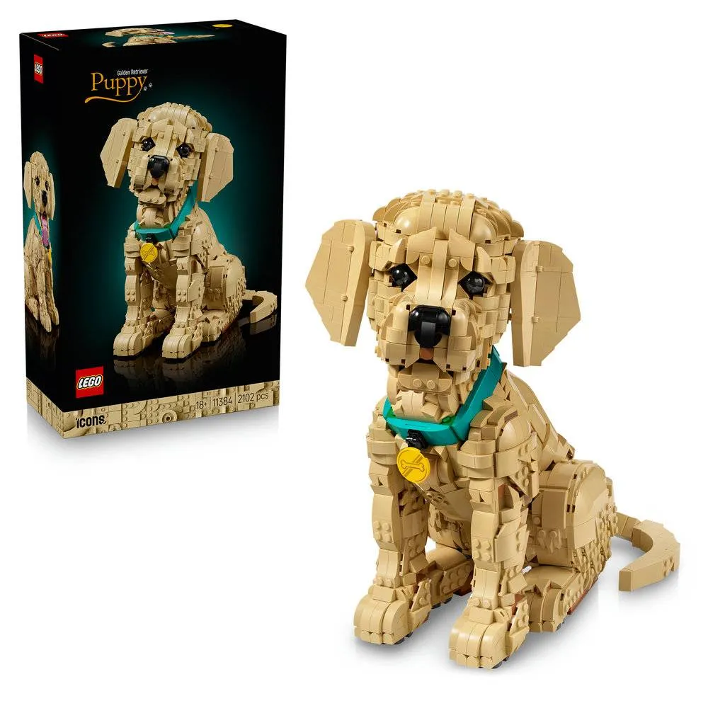 LEGO Icons: Cachorrinho Golden Retriever | Idades 18+ | 2102 Peças | Item 11384