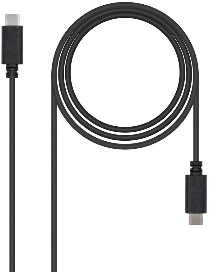 Cabo USB 2.0 3A Nanocable USB-C M/M 2 M Preto
