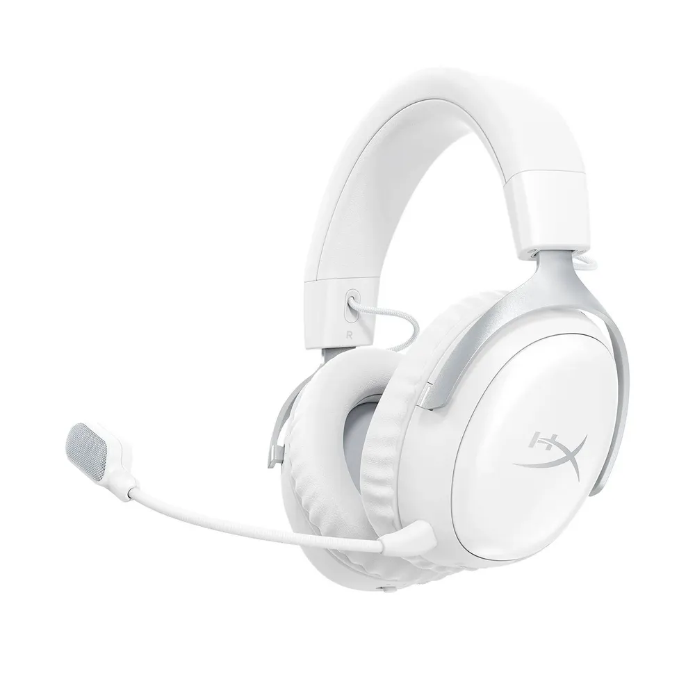 Headset HyperX Cloud III S Wireless/Bluetooth Gaming DTS Spatial Audio PC, PS5, Nintendo Switch, Mac Branco