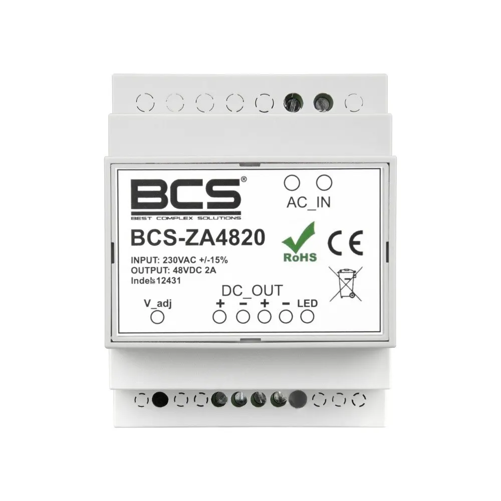 BCS BCS-ZA4820 Fonte de Alimentação 12V 5A BCS-ZA4820