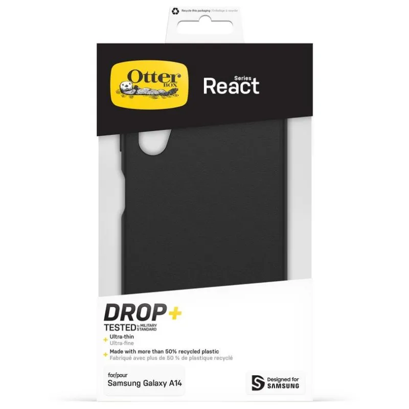 Funda para móvil OtterBox React Cover case Policarbonato Preto Antibacteriano para Galaxy A14