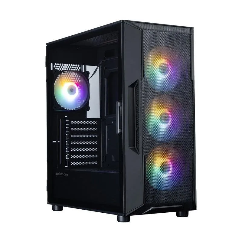 Caixa de Computador Caixa Zalman I3 NEO V2 BLACK janela vidro temperado RGB ATX