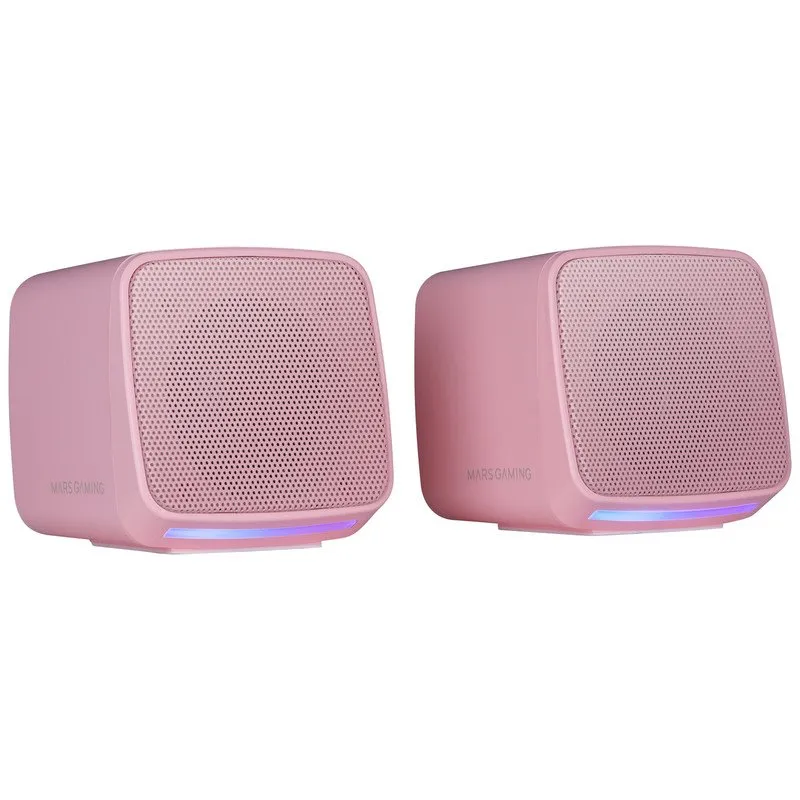 Mars Gaming MS-PRO Altifalantes RGB Flow com Controlador 10W Rosa