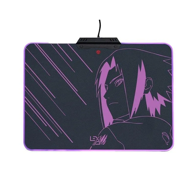 Tapete de Rato Lexip Sasuke Revenge rígido RGB antiderrapante 350x280mm