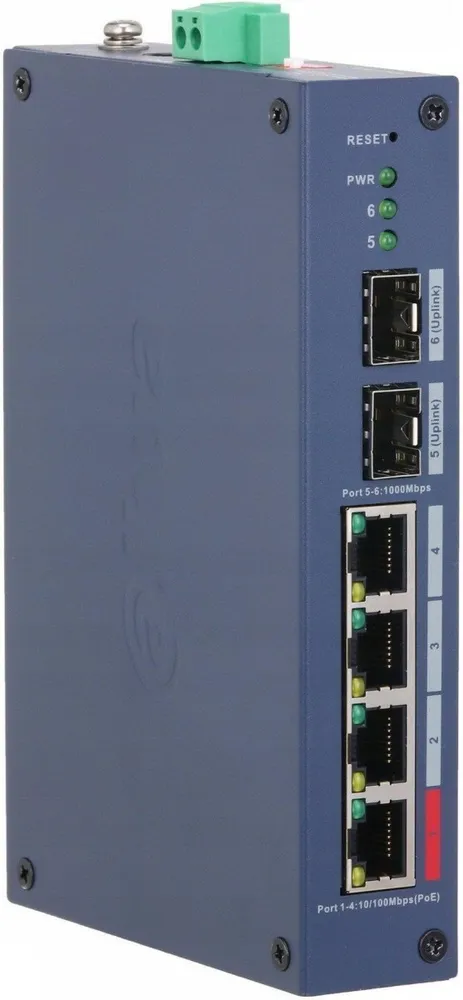 Dahua CHS4206-4ET-90 Switch PoE Industrial de 4 Portas CHS4206-4ET-90