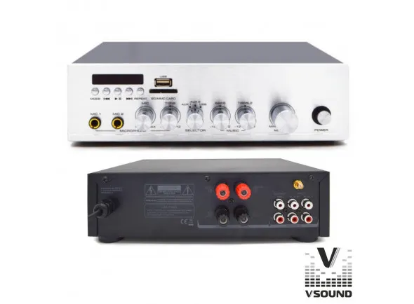 VSOUND Amplificador 220V 60W MP3/USB/SD