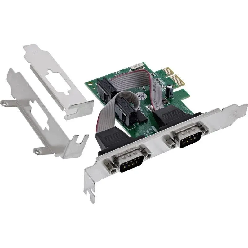 Placa de Rede InLine 76619F PCIe RS-232 2 Portas 921.6 Kbps Low Profile