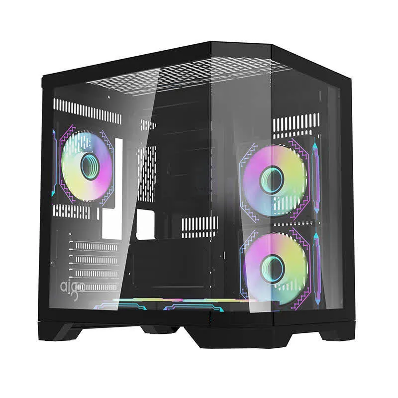 Caixa Micro-ATX FT350 Mesh + 5 Ventoinhas ARGB (Preto) - DARKFLASH