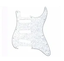 Pickguard Fender Strat 11 Hole S/S/S Configuration 4-Ply White Pearl