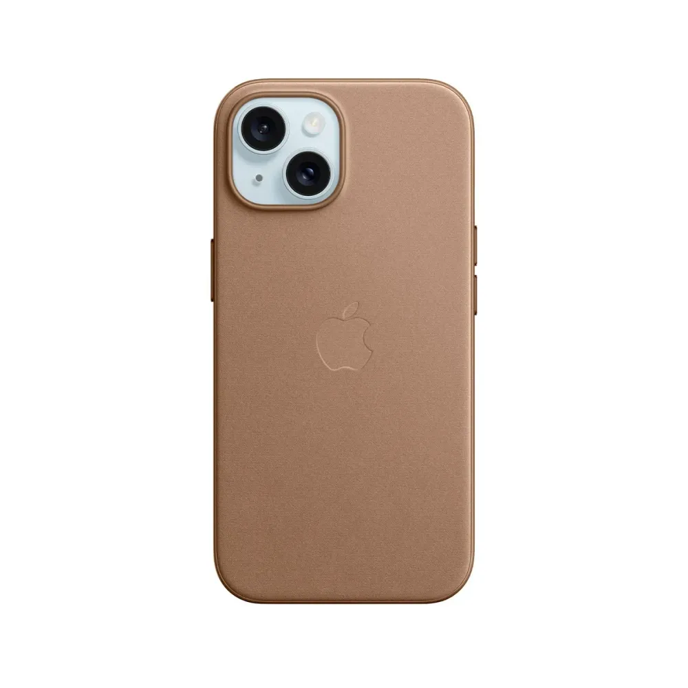 Capa Apple iPhone 15 FineWoven com MagSafe Castanha