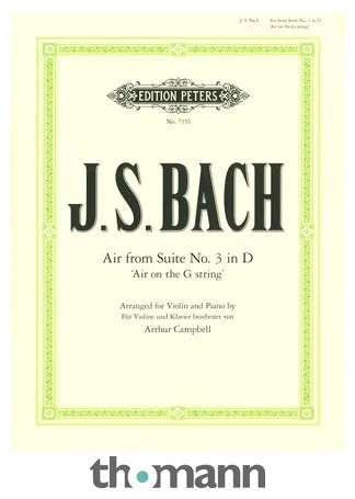 Edition Peters Bach Air D-Dur Violin/Piano