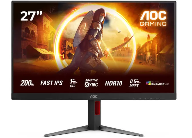 Monitor AGON by AOC 27" 27G4HA Fast IPS FHD 200Hz 0.5ms G-SYNC Compatible Ajuste Completo