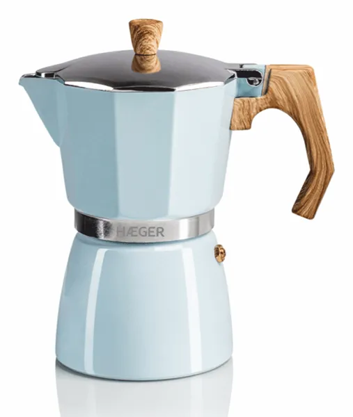 Cafeteira Haeger P/ 6 Chávenas Azul Mokapot6