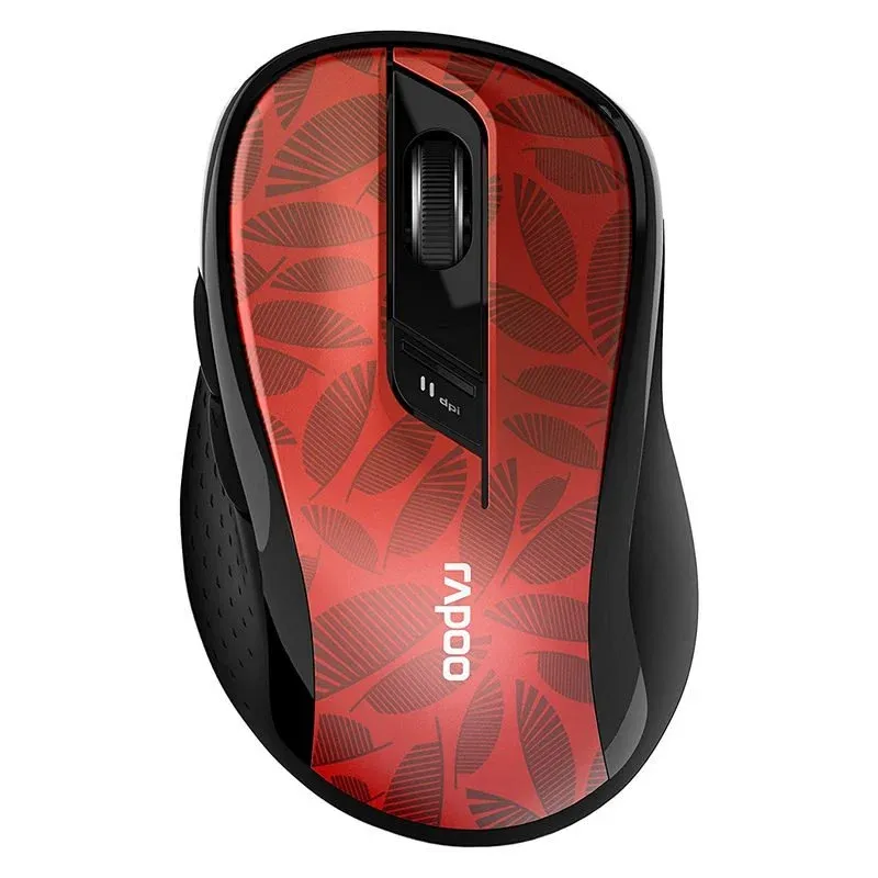 Rapoo M500 Silent Rato Ótico Sem Fios 1600DPI Vermelho