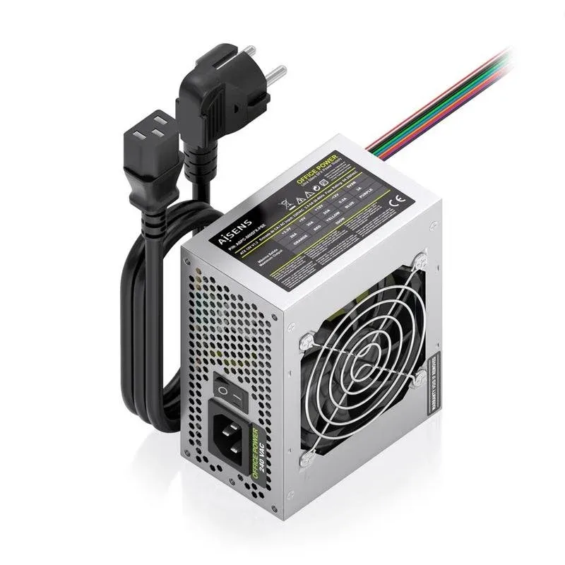 Fuente de Alimentación AISENS ASPC-500SFX-PSE 500W CE RoHS com botão de ligar